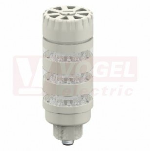 TL50BLWGRAQ světelný sloup TL50BL, barva BÍ, ZE, RU + alarm, extrem.intenzita světla, 12-30V DC, 24V AC, mont.závit M30x1,5mm, rozměr pr.50xv156,1mm, IP50, připojení M12/5pin (3088090)