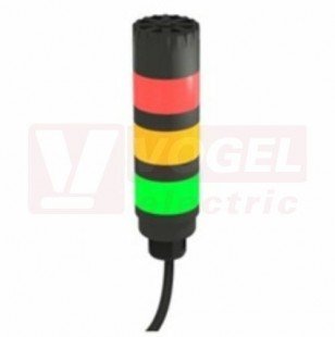 TL50HGYRA světelný sloup TL50H, barva ZE, ŽL, RU + akus.signalizace, vyšší intenzita světla, 18-30V DC, 24V AC, mont.závit M30x1,5mm, rozměr pr.50xv192,4mm, IP50, připojení kabelem 2m (3014597)