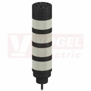 TL50HWYGRA světelný sloup TL50H, barva BÍ, ŽL, ZE, RU + akus.signalizace, vyšší intenzita světla, 18-30V DC, 24V AC, mont.závit M30x1,5mm, rozměr pr.50xv233,1mm, IP50, připojení kabelem 2m (3019651)