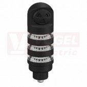 TL50BLGY1R2ALSQ světelný sloup TL50BL, barva ZE, ŽL rotuje, RU bliká + alarm, extrem.intenzita světla, 12-30V DC, 24V AC, mont.závit M30x1,5mm, rozměr pr.50xv179,1mm, IP67, připojení M12/5pin (3020161)
