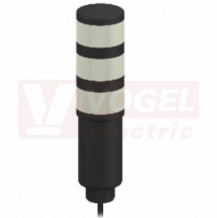 TL50HZGYRQP světelný sloup TL50H, barva ZE, ŽL, RU, vyšší intenzita světla, 100-240V AC, mont.závit M30x1,5mm, rozměr pr.50xv230,1mm, IP67, připojení pigtail (kabel 150mm + konektor M12) (3032665)
