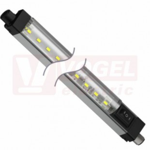 WLS28-2CW1130L25XPBQ osvětlení pracovní plochy 12-30V DC, barva bílá kaskádovatelná, 2400lumen, 6500K, difuzor akrylát čirý, 25° čočky, konekto M12/4pin, tělo hliník + vypínač I-O-II, rozměr 		1211x28x32,2mm, IP50 (3087841)