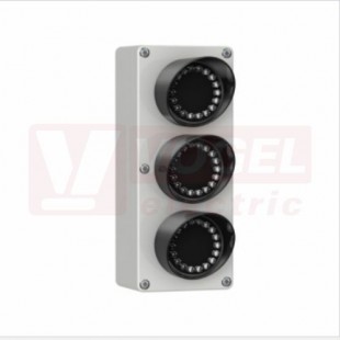 SP350GYRA120 Signal Light SP, světelná signalizace - denní světlo, 3 barvy nas sebou ZE, ŽL, RU, 85-130V AC, 75-120V DC, rozměr d195xv80xš105,2mm, připojení závit 1/2-14NPSM na svorkovnici , IP65 (3013187)