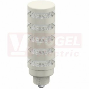 TL50BLWBGYRCQ světelný sloup TL50, barva BÍ, MO, ZE, ŽL, RU,  extrem.intenzita světla, 12-30V DC, 24V AC, šedé tělo, mont.závit M30x1,5mm, rozměr pr.50xv176,8mm, IP67, připojení M12/8pin  (3030403)