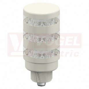 TL50BLGY1R2CQ světelný sloup TL50, barva ZE svítí, ŽL rotuje + alarm, extrem.intenzita světla, 12-30V DC, 24V AC, šedé tělo, mont.závit M30x1,5mm, rozměr pr.50xv125,2mm, IP67, připojení M12/4pin (3019742)