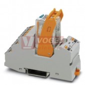 RIF-3-RPT-LDP-24DC/2X21 releový modul, patice PUSH-IN, LED indikace, š=40mm (2903297)