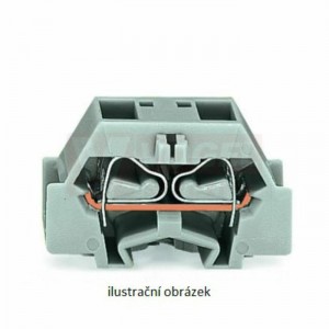 261-336 Svorka s upevňovací přírubou, pro šroubové a jiné druhy upevnění, upevňovací otvor prů3,2mm, cage Clamp, oranžová, WAGO