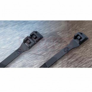 WT-OL-200HDB vázací pásky s dvojitým zámkem OUTLOK DOUBLE a vnějším ozubením, nylon 66, 201 x 9,0 mm, černá (NOVINKA)
