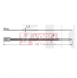 WT-RA-100MC vázací pásky rozdělávací, 102 x 3,6 mm, přírodní