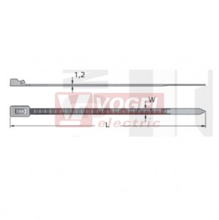 WT-RAQ-200STB vázací pásky rozdělávací OPENQuick, 203 x 4,5 mm, černá