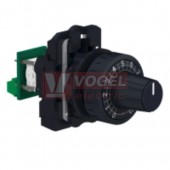 XB5AD912R1K potenciometr kompletní, 1 kohm, lineární, stupnice 300° rozsah 0-10, do otvoru 22mm, IP66