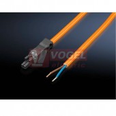 SZ2500.420 kabel přívodní pro systémové LED svítidlo, konektor 2-žilový, 100-240VAC, délka 3m, oranžový, norma ENEC (bal=5ks)