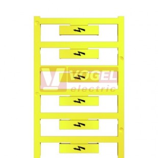 WAD 12 MC NE GE štítek s potiskem, znak blesku, žlutý, v36,2mm x š11,9mm (2445080000)