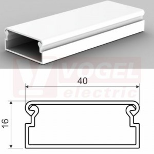 Lišta v 15xš 40 LV 40x15 P2 (2m karton) vkládací, bílá samolepící páska