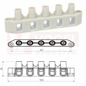 S-KSK 2_KB svorkovnice pro krabice KSK 125/175, š/v/hl 47x30x19, jedna svorka je určena pro 4 vodiče o průřezu 2,5-4mm2, nebo 3 vodiče o průřezu 6mm2, montáž na dno krabice, PP