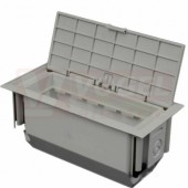 KOPOBOX MINI L_N1B krabice přístrojová do dutých stěn, (víko+rám), titanová, š/v/hl 175x80x75mm, rozměr otvoru pro vyříznutí 163x67mm, IP20, RAL 7035, PC-ABS (na objednávku)