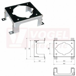 PN KUZ_S přístrojový nosič, š/v/hl 82x92x42mm, materilá ocel, povrchová úprava ZNCR, 400V