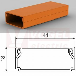 Lišta v 20xš 40 LHD 40X20 SD (2m karton) hranatá, barva světlé dřevo