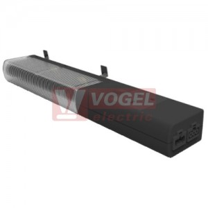 NSYLAMLDB LED svítidlo do rozváděče se zásuvkou GB, 230V AC 50/60Hz, 10W, 640lm, 4000K neutrální bílá, živ. 25 000h, s vypínačem, magnetická montáž + šrouby, tělo PC, barva černá RAL9005, rozměr 372x63x40mm, IP20