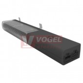 NSYLAMLD LED svítidlo do rozváděče, bez zásuvky, 230V AC, 10W, 640lm, 4000K neutrální bílá, živ. 25 000h, rozměr 372x63x40mm, magnetická montáž, IP20, s vypínačem, barva černá RAL9005