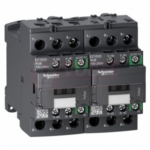 LC2D25KUE    Stykač reverzační 3P 25A AC-3, 100 - 250V  AC/DC, s elektronicky řízenou cívkou