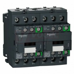 LC2D25EHE   Stykač  reverzační 3P 25A AC-3, 48 - 130V  AC/DC, s elektronicky řízenou cívkou