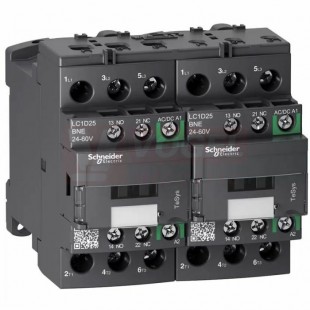 LC2D25BNE   Stykač reverzační 3P 25A AC-3, 24 - 60V  AC/DC, s elektronicky řízenou cívkou