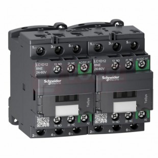 LC2D12BNE    Stykač reverzační 3P 12A AC-3,  24 - 60V  AC/DC, s elektronicky řízenou cívkou