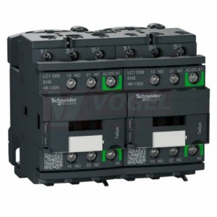 LC2D09EHE   Stykač  reverzační 3P 9A AC-3, 48 - 130V  AC/DC, s elektronicky řízenou cívkou