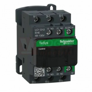 LC1D12EHE    Stykač 3P 12A AC-3, 130V AC/DC, s elektronicky řízenou cívkou