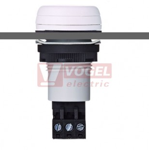 ESK - panelová piezo houkačka, průměr 30mm, 12-24VDC, 65dB, 2-tóny (trvalý/přerušovaný), šedá barva, IP65, montáž do otvoru pr.22mm  (812100405)