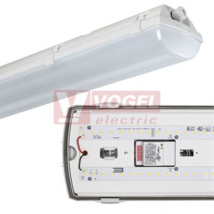 FUTURA 2.5ft SNS PC Al 11000/840 CORRIDOR 3F M1h svítidlo průmyslové s modulem LED 2x5500 lm se senzorem pohybu, spektrum 840RJ,AIchladiče, s reg stmívání ovládané DALI protokolem a nouz modulem 1 hod.-třífáz.průběž.montáž(79397)