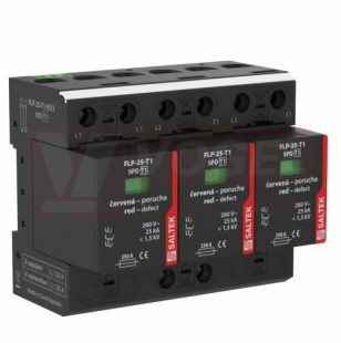 FLP-25-T1-VS/3 Svodič bleskových proudů, vhodné pro 3-fázový systém TN-C, instalace na vstupu do budovy, 75 kA (10/350), dálková signalizace poruchy(A05301)