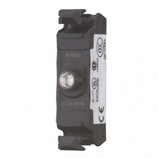 M22-FLED-B Prvek LED se sníženou hloubkou, bezšroubové svorky, čelní upevnění, 12-30VAC/DC, modrá (180796)