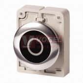 M30C-FD-S-X0 Ovládací hlavice tlačítka, zapuštěné tlačítko, bez aretace, kroužek kovový, černá O (182961)