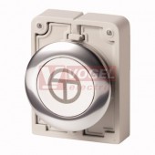 M30C-FD-W-X11 Ovládací hlavice tlačítka, zapuštěné tlačítko, bez aretace, kroužek kovový, bílá X11 (182963)