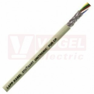 Unitronic PUR CP  4x0,25mm2 kabel datový flexibilní, stíněný, plášť PUR šedý, pro náročné aplikace RAL7032 (0032802)