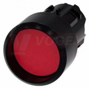 3SU1000-0CB20-0AA0 tlačítko, 22 mm, kulaté, plast, červené, čelní kroužek