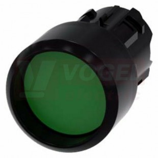 3SU1000-0CB40-0AA0 tlačítko, 22 mm, kulaté, plast, zelené, čelní kroužek