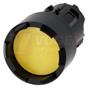3SU1000-0DB30-0AA0 tlačítko, 22 mm, kulaté, plast, žluté, vyvýšený přední kroužek