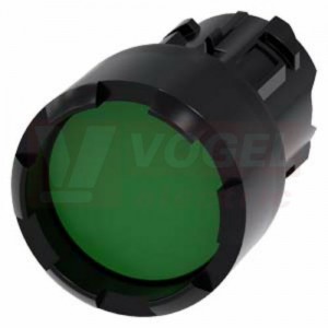 3SU1000-0DB40-0AA0 tlačítko, 22 mm, kulaté, plast, zelené, vyvýšený přední kroužek