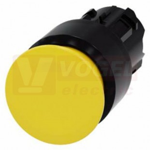 3SU1000-1AA30-0AA0 hřibové tlačítko, 22 mm, kulaté, plast, žlutá, 30 mm