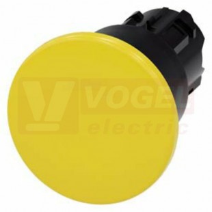 3SU1000-1BA30-0AA0 hřibové tlačítko, 22 mm, kulaté, plast, žlutá