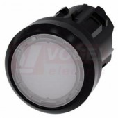 3SU1001-0AA60-0AA0 tlačítko, osvětlené, 22 mm, kulaté, plast, bílé, stiskací knoflík, nízký hmatník