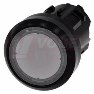 3SU1001-0AA70-0AA0 tlačítko, osvětlené, 22 mm, kulaté, plast, čiré, stiskací knoflík, nízký hmatník