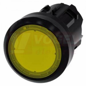 3SU1001-0AB30-0AA0 tlačítko, osvětlené, 22 mm, kulaté, plast, žlutá barva, stiskací knoflík, nízký hmatník
