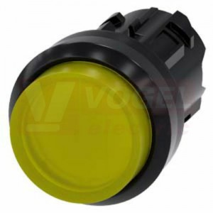 3SU1001-0BB30-0AA0 tlačítko, osvětlené, 22 mm, kulaté, plast, žlutá barva, stiskací knoflík, vysoký hmatník