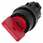 3SU1000-4FC01-0AA0 klíčový spínač O.M.R, 22 mm, kulatý, plast, červená, vytažení klíče O