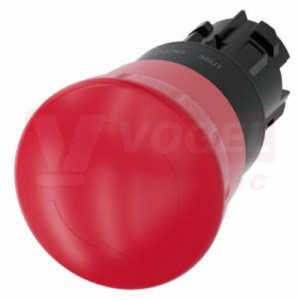 3SU1000-1HB20-0AA0 hřibové tlačítko nouzového zastavení, 22 mm, kulaté, plast, červená, odblokování otočením (STOP)