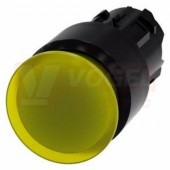 3SU1001-1AD30-0AA0 hřibové tlačítko, osvětlené, 22 mm, kulaté, plast, žlutá barva, 30 mm
